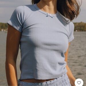 Daily Drills Mist Pointelle Tee Size XS/S NWT